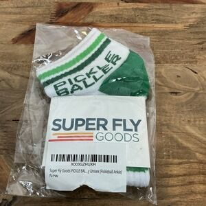 Super‎ Fly Goods Performance Ankle Socks Men & Women Novelty Athletic Green New